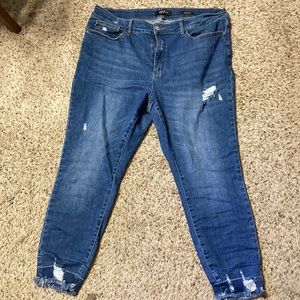 Judy blue skinny fit blue jeans distressed